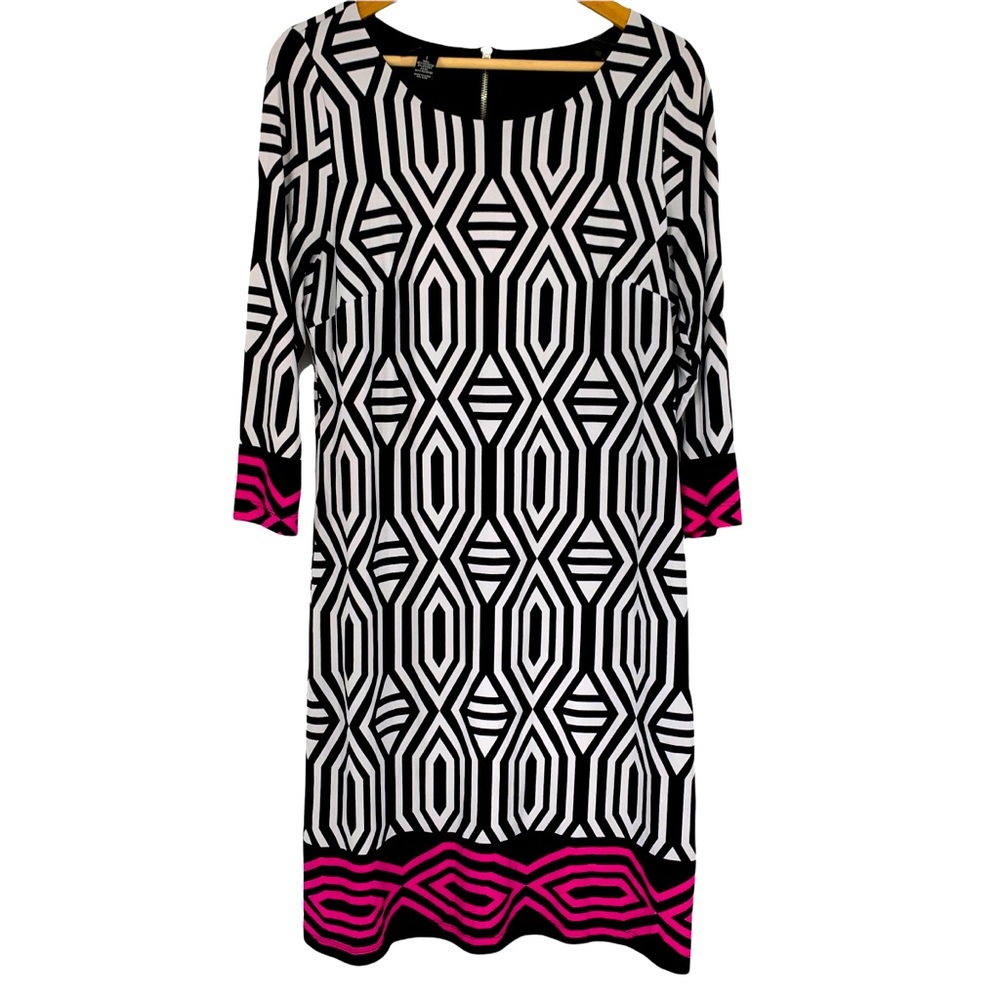 INC International Concept Geo Print Shift Dress - Size Large